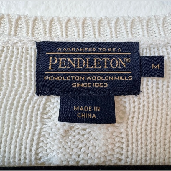Pendleton Women's Ivory Cable Knit Sweater - Picture 2 of 4